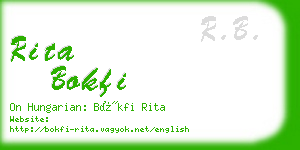 rita bokfi business card